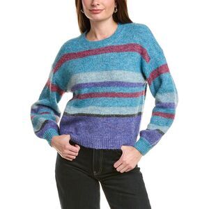 Color Block Womens  Wool-Blend Pullover, Blue